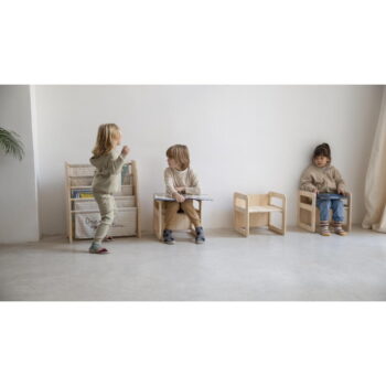 Detské stoličky z borovicového dreva v sade 2 ks Montessori – Little Nice Things - Image 7