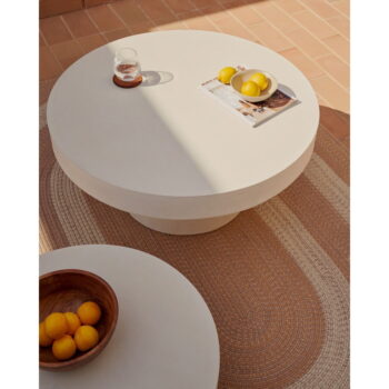 Betónový okrúhly záhradný odkladací stolík ø 66 cm Aiguablava – Kave Home – Obrázok 7