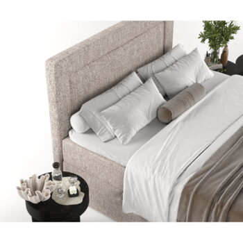 Svetlohnedá boxspring posteľ s úložným priestorom 200x200 cm Imagine – Maison de Rêve - Image 10