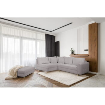 Sivý menčestrový taburet Ariella – Ropez - Image 7
