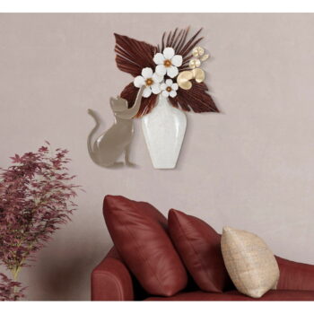 Kovová nástenná dekorácia 55x60 cm Cat – Mauro Ferretti – Obrázok 2