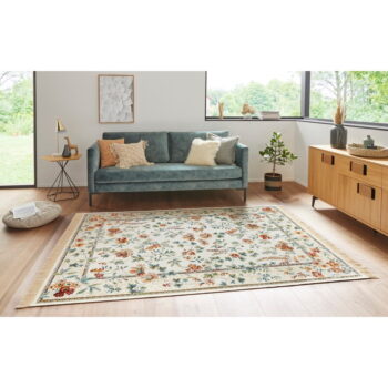 Krémový koberec z viskózy 160x230 cm Oriental Flowers – Nouristan - Image 2