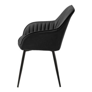 Čierna jedálenská stolička z imitácie kože Melfort – Unique Furniture - Image 4