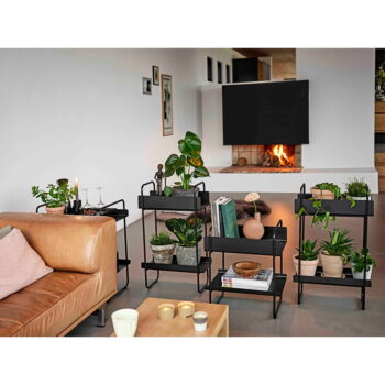 Čierny kovový konzolový stolík 24x48 cm A-Console - Zone – Obrázok 2