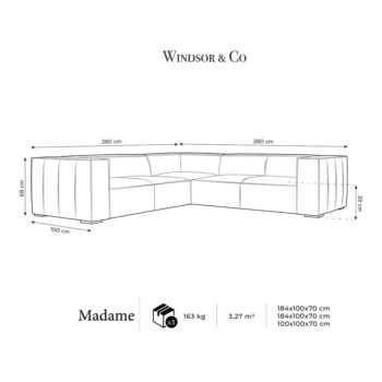 Hnedá kožená rohová pohovka (variabilná) Madame - Windsor & Co Sofas - Image 6