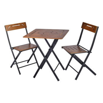 Tmavohnedá záhradná jedálenská súprava pre 2 Bistro – Floriane Garden - Image 2