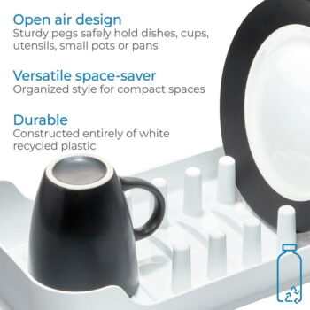 Biely odkvapkávač z recyklovaného plastu Eco System – iDesign - Image 3