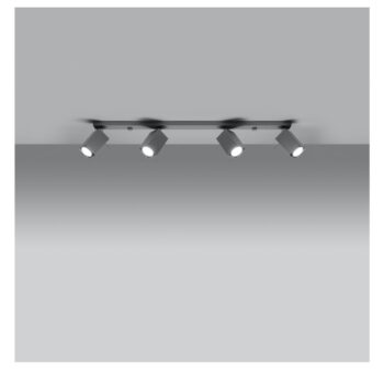 Sivé bodové svietidlo 6x80 cm Toscana – Nice Lamps - Image 3