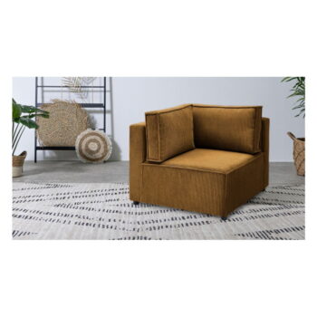 Menčestrový modul pohovky (variabilný) v horčicovej farbe Nihad modular – Bobochic Paris – Obrázok 2