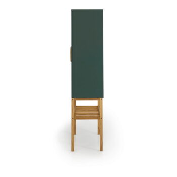 Zelený príborník s nohami z dubového dreva Tento Scoop, výška 162 cm - Image 5