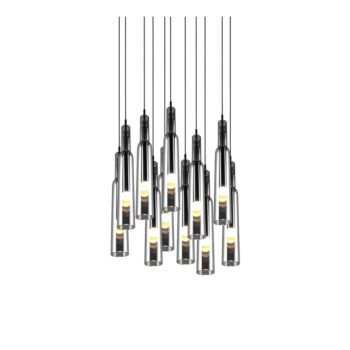 LED závesné svietidlo so skleneným tienidlom ø 50 cm v striebornej farbe Lucent – Trio Select - Image 3
