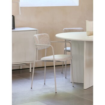 Krémovobiela jedálenská stolička Zama – Unique Furniture - Image 3