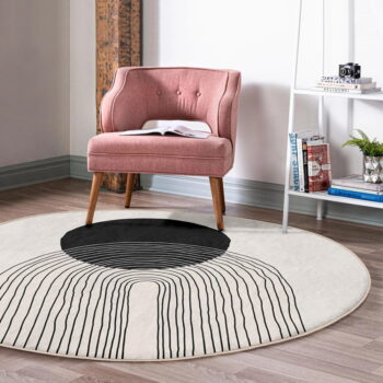 Krémovobiely prateľný okrúhly koberec ø 120 cm Comfort – Mila Home - Image 6