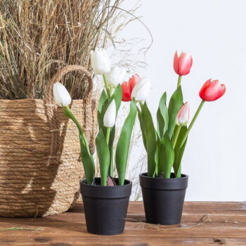 Umelý kvet (výška 31 cm) Tulips – Ixia – Obrázok 2