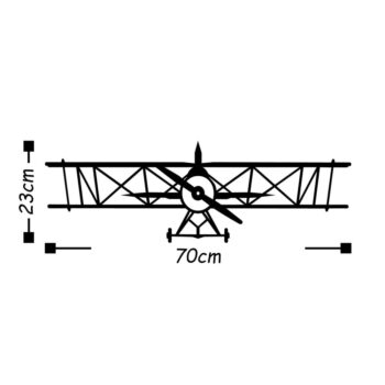 Čierna nástenná dekorácia Wallity Plane - Image 3