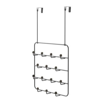 Čierny prírodný kovový vešiak na dvere 36 cm Estique - Umbra – Obrázok 5