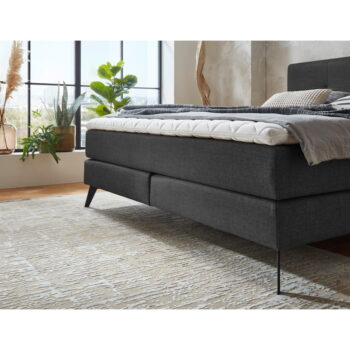 Antracitovosivá boxspring posteľ 160x200 cm ANCONA – Meise Möbel - Image 7