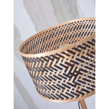 Stolová lampa s bambusovým tienidlom v čierno-prírodnej farbe (výška 38 cm) Java – Good&Mojo – Obrázok 6
