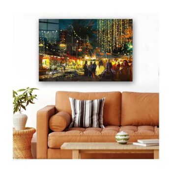 Sklenený obraz 70x50 cm City Street - Wallity - Image 2