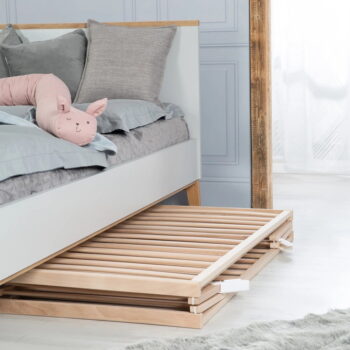 Skladacia postieľka na kolieskach v prírodnej farbe 60x120 cm Fold up – Roba – Obrázok 5