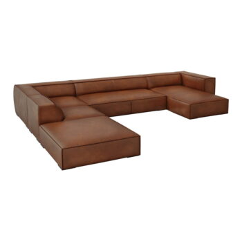 Koňakovohnedá kožená rohová pohovka (ľavý roh) Madame - Windsor & Co Sofas - Image 2