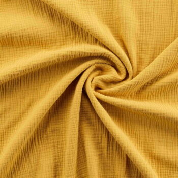 Žlté predĺžené mušelínové obliečky na dvojlôžko 240x260 cm Angelia – douceur d'intérieur - Image 2