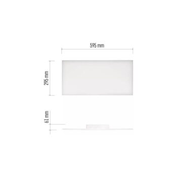 Biele LED stropné svietidlo na diaľkové ovládanie 59,5x29,5 cm Irvi – EMOS - Image 5
