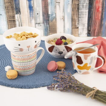 Porcelánová súprava hrnčeka a misky 2 ks 350 ml – Orion – Obrázok 2