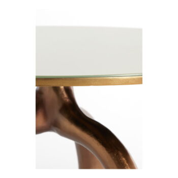 Sklenený okrúhly konferenčný stolík v bronzovej a béžovej farbe ø 76 cm Mello – Light & Living – Obrázok 5