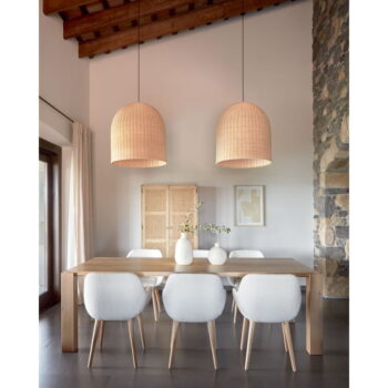 Jedálenský stôl v dekore duba v prírodnej farbe 110x220 cm Deyanira – Kave Home – Obrázok 8