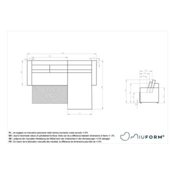 Svetlosivá rozkladacia rohová pohovka (variabilná) Homely Tommy – Miuform - Image 4