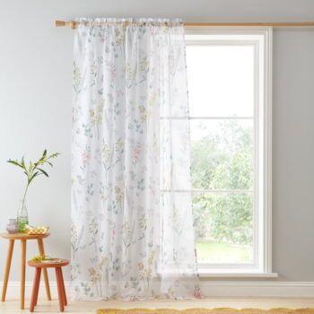 Biela záclona 140x122 cm Emilia Floral – Catherine Lansfield - Image 2