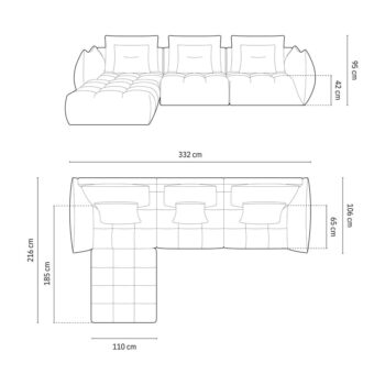 Svetlosivá rohová pohovka (variabilný roh) Bloom – Micadoni Home – Obrázok 7