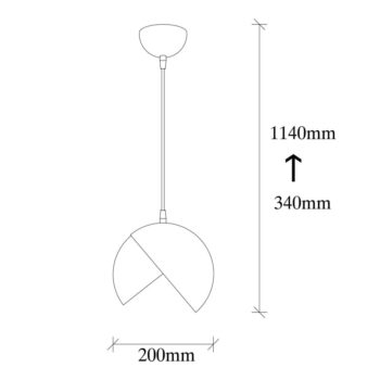 Závesné svietidlo v čierno-zlatej farbe s kovovým tienidlom ø 20 cm Berceste – Opviq lights - Image 6