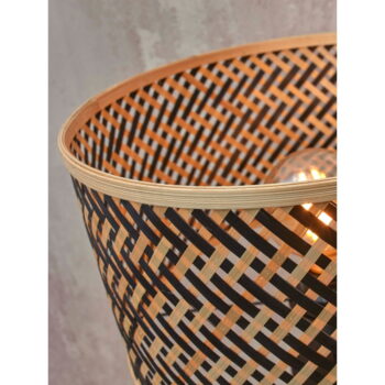 Stolová lampa s bambusovým tienidlom v čierno-prírodnej farbe (výška 38 cm) Java – Good&Mojo – Obrázok 5