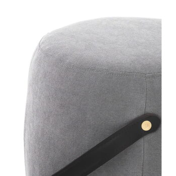 Sivý čalúnený puf Tomasucci Drum, ø 40 cm - Image 2