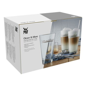 Sklenené hrnčeky s lyžičkami v striebornej farbe v súprave 6 ks 280 ml - WMF - Image 8