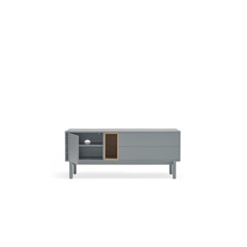 Modrý/sivý TV stolík 140x56 cm Corvo – Teulat - Image 4