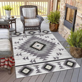Svetlosivý prateľný koberec 80x150 cm Ethnic Geo – Mila Home - Image 3