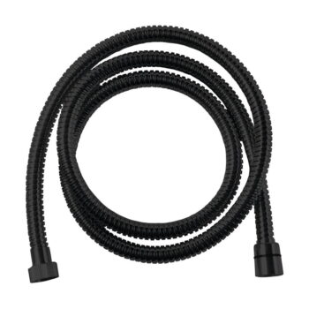 Matne čierna sprchová hadica z nehrdzavejúcej ocele Powerflex – Sapho - Image 2