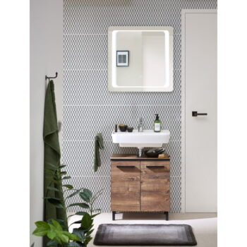 Hnedá skrinka pod umývadlo v dekore duba 60x53 cm Set 374 - Pelipal - Image 7