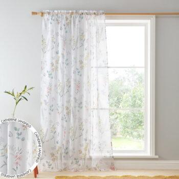 Biela záclona 140x122 cm Emilia Floral – Catherine Lansfield - Image 4