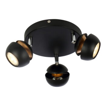 Stropné svietidlo s kovovým tienidlom v čierno-zlatej farbe 26x26 cm Boni - Candellux Lighting – Obrázok 7