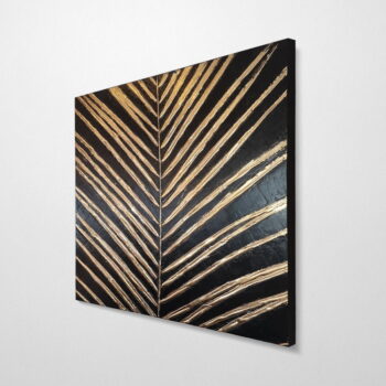 Ručne maľovaný obraz 70x70 cm Palm Leaf – Wallity - Image 5