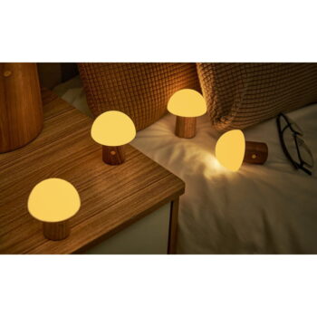 LED stolová lampa z jaseňového dreva so stmievačom v prírodnej farbe (výška  7 cm) Alice – Gingko – Obrázok 4