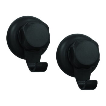 Súprava 2 čiernych samodržiacich nástenných háčikov Compactor Bestlock Black Small Hooks - Image 2