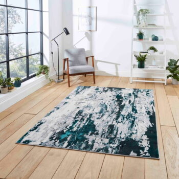 Koberec v petrolejovo-svetlosivej farbe 200x290 cm Apollo – Think Rugs - Image 4