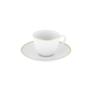 Biele porcelánové šálky v súprave 6 ks 100 ml Gold Chic – Villa Altachiara - Image 2