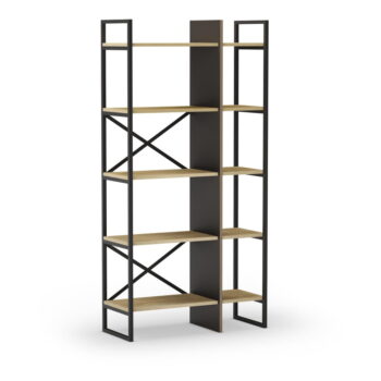 Knižnica v dekore duba v prírodnej farbe 87,5x175 cm Ara – Marckeric - Image 2