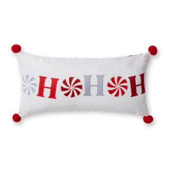 Zamatový dekoračný vankúš s vianočným motívom 60x30 cm Ho Ho Ho – Catherine Lansfield – Obrázok 2